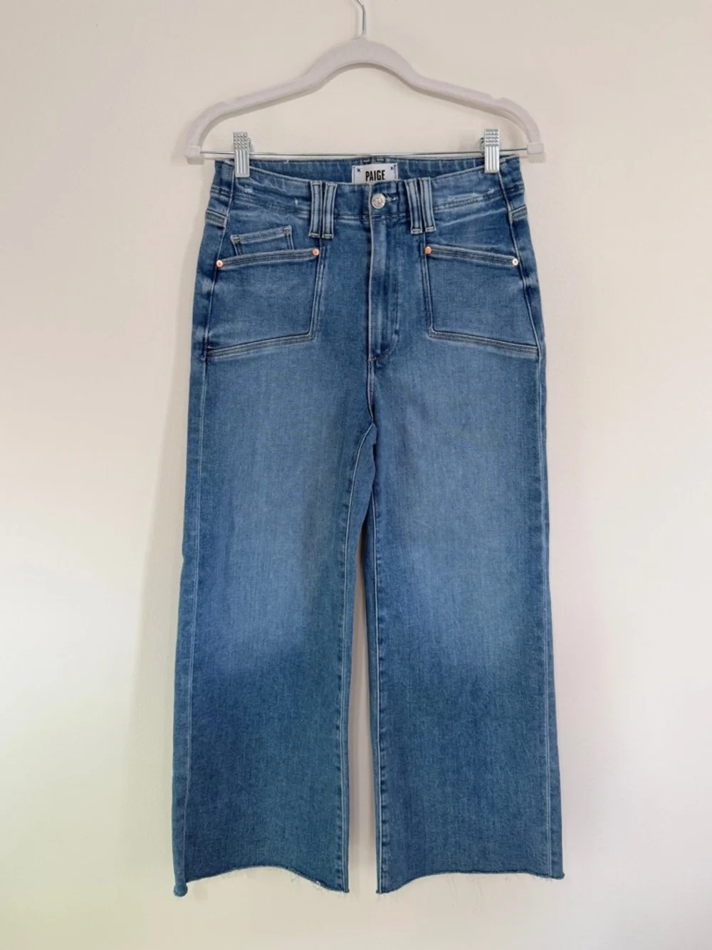 PAIGE Anessa Wide Leg Jeans Size 27 - Picture 2 of 9